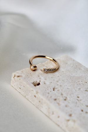 CZ & Opal Adjustable Ring CZ & Opal Adjustable Ring